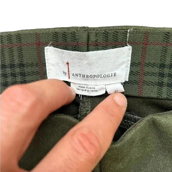 Anthroplogie Green Fuax Suede High Rise Legging - Picture 3 of 3